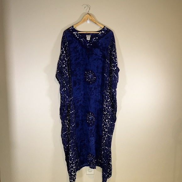 Vintage MuMu Beach Caftan Women Casual Travel Resort Vacation Breezy Summer - Picture 1 of 5